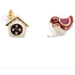 Kate Spade ohh la la bird & house studs